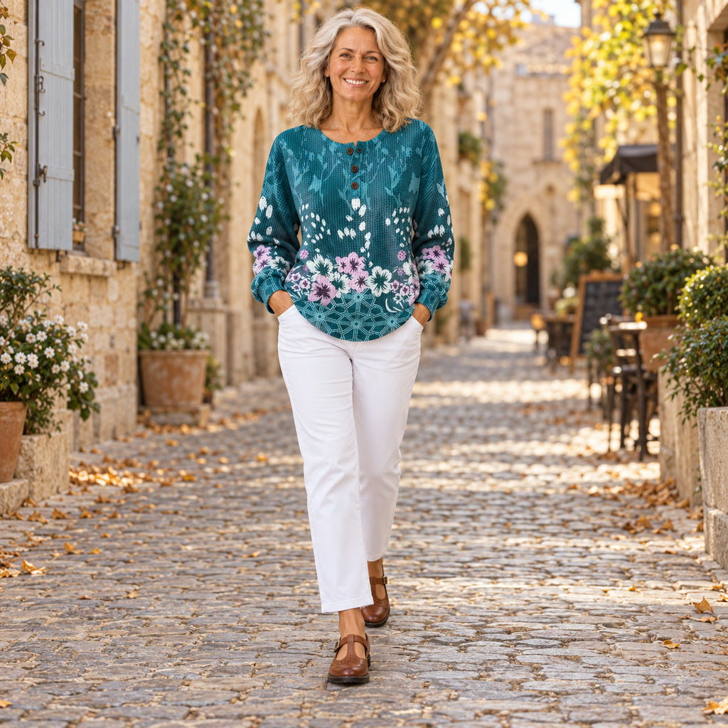 Nora | Pull à motif floral