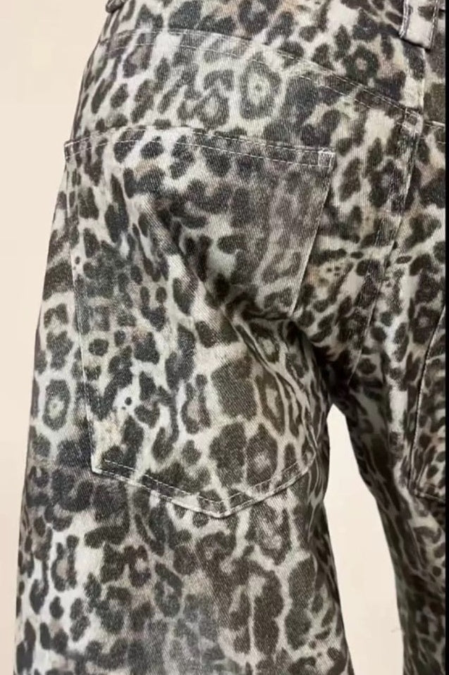 Jeans Colossus à Dégradé Léopard