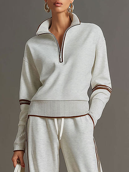 Ensemble Femme Sport Chic Rétro Demi-Zip