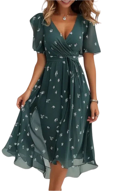 Manuela - Robe femme avec décolleté en V