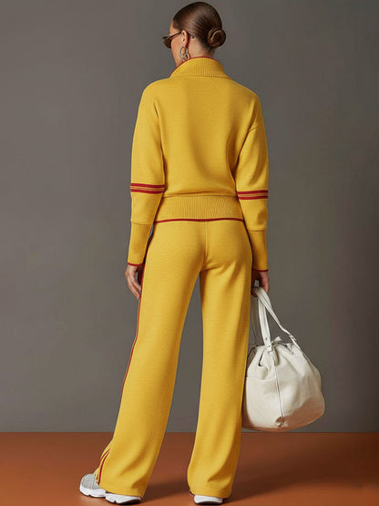 Ensemble Femme Sport Chic Rétro Demi-Zip