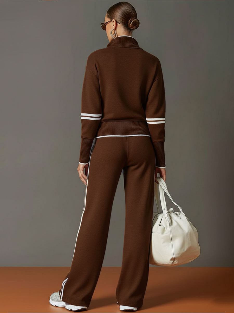 Ensemble Femme Sport Chic Rétro Demi-Zip