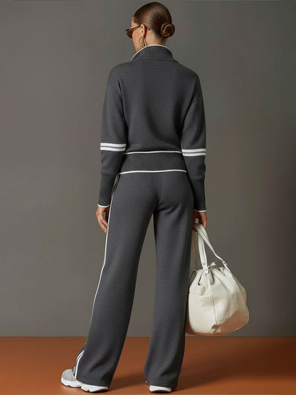 Ensemble Femme Sport Chic Rétro Demi-Zip