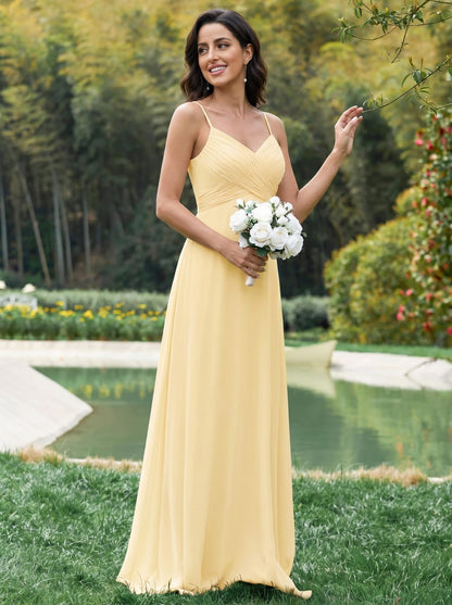 ever NOVA|Sweetheart Draped Back Floor Length Bridesmaid Dress