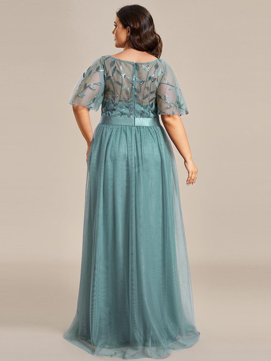ever SAPHIR|Robes de cérémonie longues à manches courtes et broderies A-Line