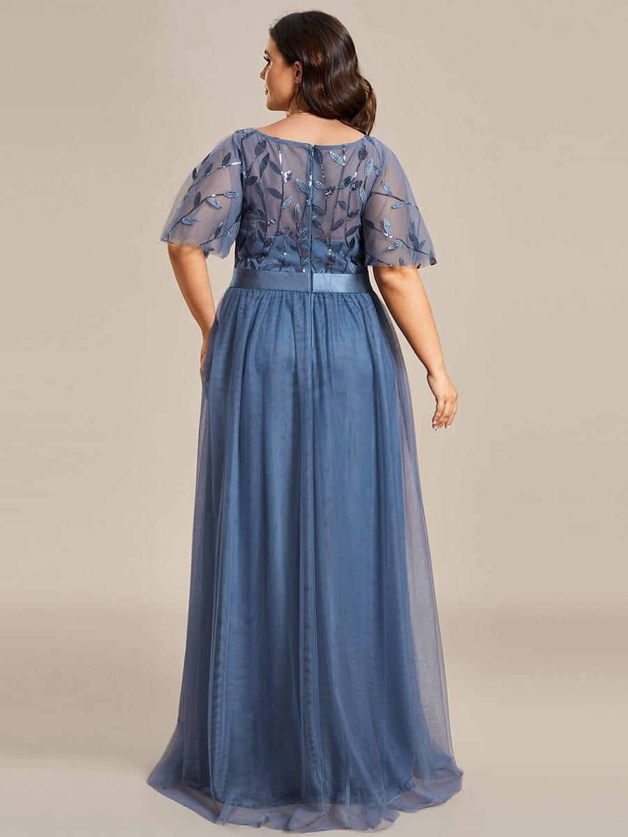 ever SAPHIR|Robes de cérémonie longues à manches courtes et broderies A-Line