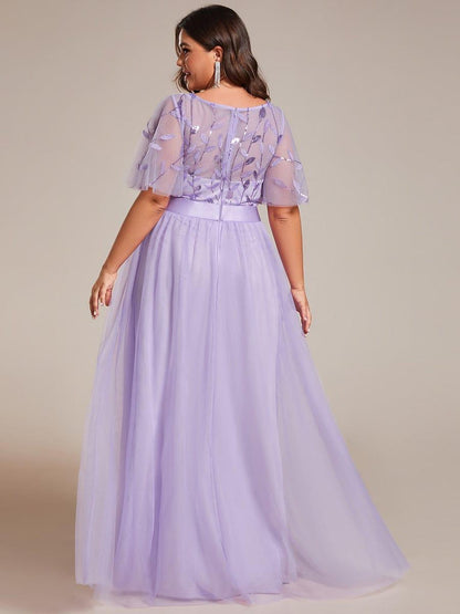 ever SAPHIR|Robes de cérémonie longues à manches courtes et broderies A-Line