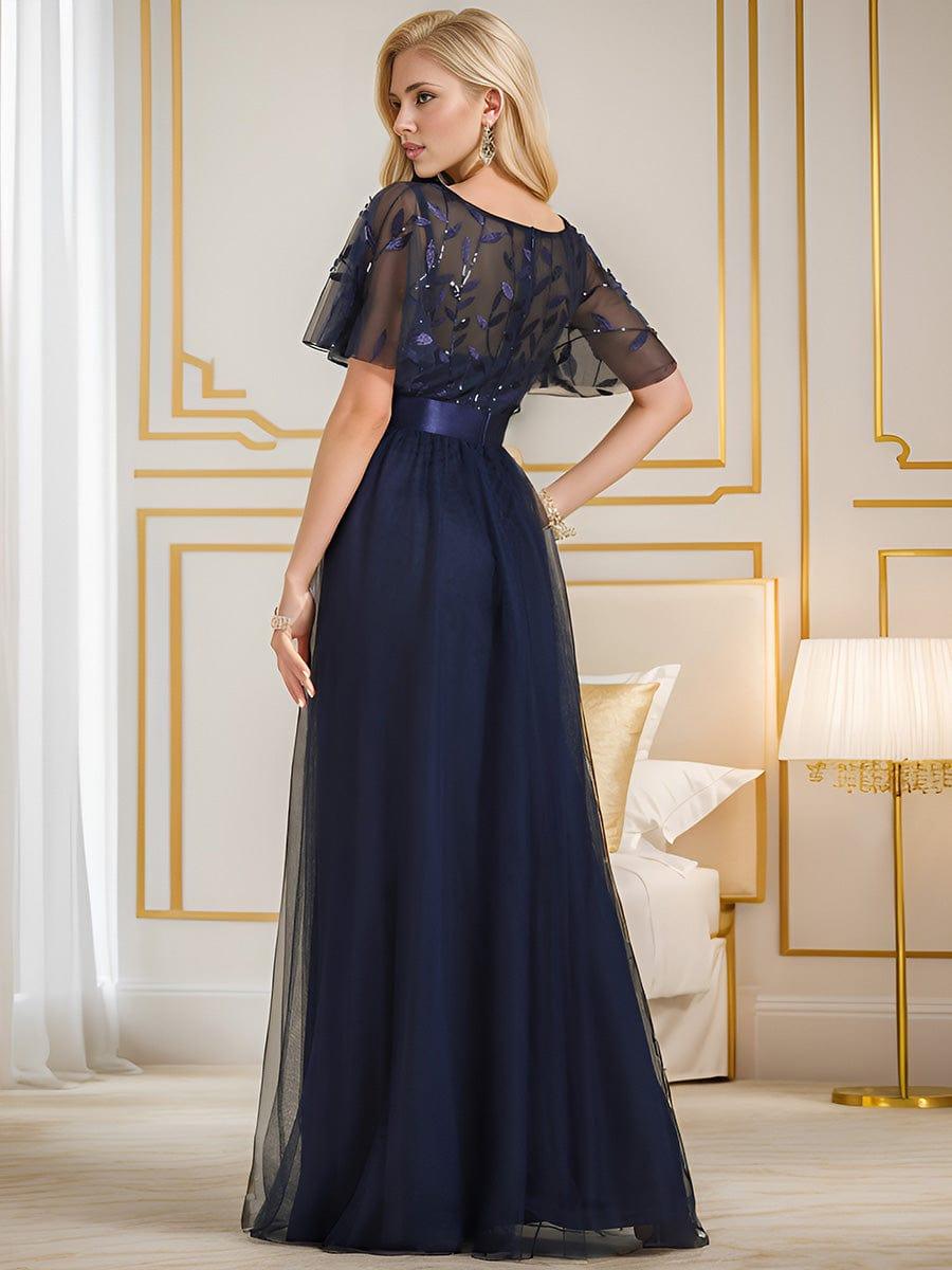 ever SAPHIR|Robes de cérémonie longues à manches courtes et broderies A-Line