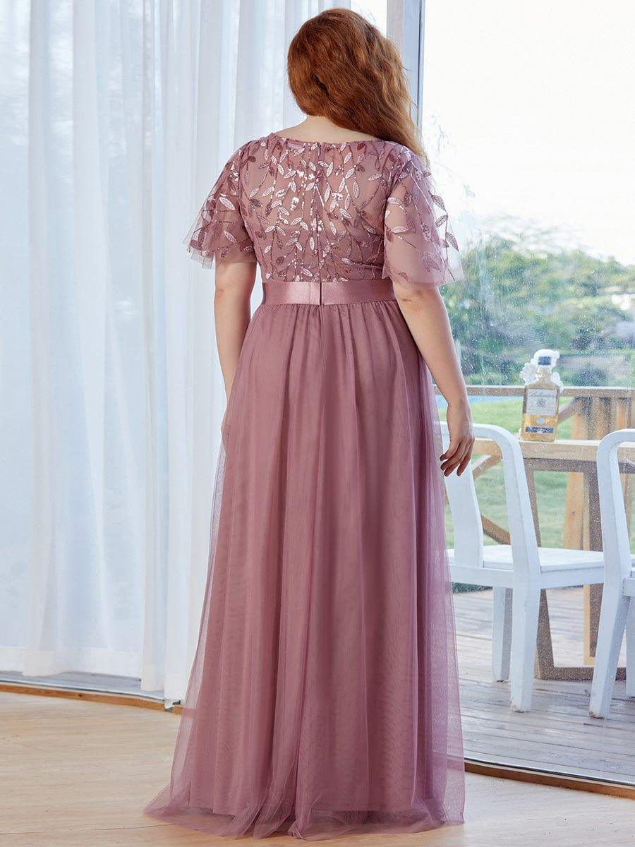 ever SAPHIR|Robes de cérémonie longues à manches courtes et broderies A-Line
