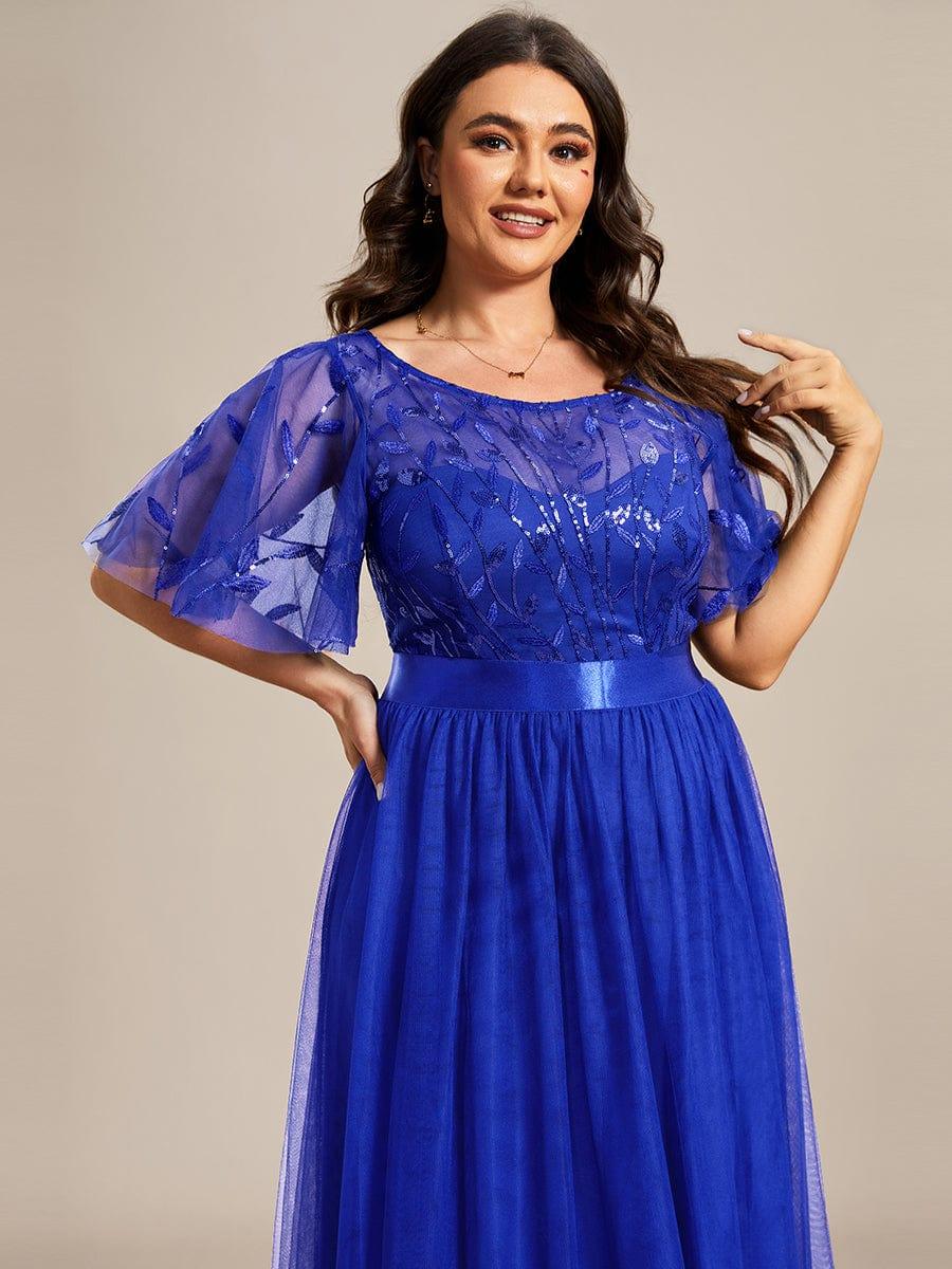 ever SAPHIR|Robes de cérémonie longues à manches courtes et broderies A-Line