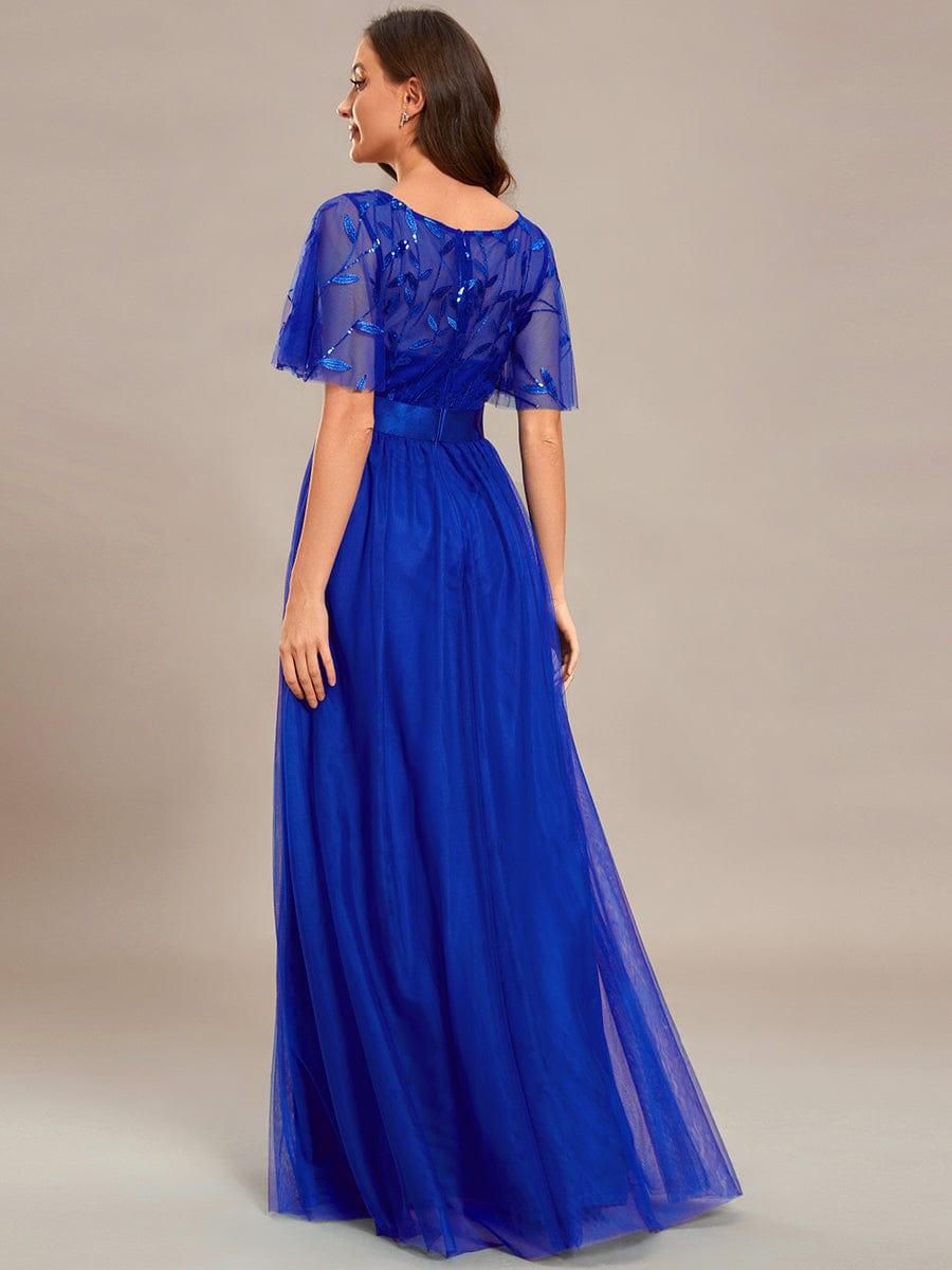 ever SAPHIR|Robes de cérémonie longues à manches courtes et broderies A-Line