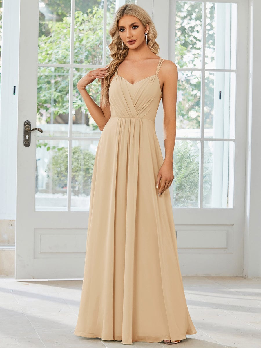 ever RUBY|Multiway Chiffon and Lace Open Back Bridesmaid Dress with Spaghetti Straps