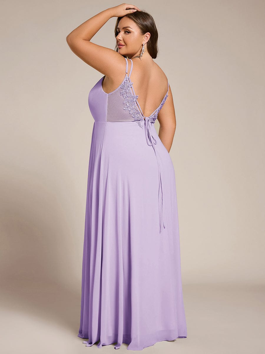 ever RUBY|Multiway Chiffon and Lace Open Back Bridesmaid Dress with Spaghetti Straps