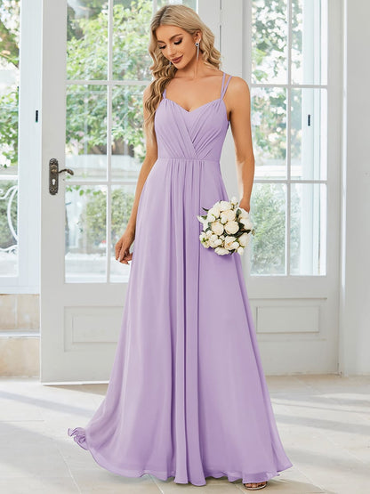 ever RUBY|Multiway Chiffon and Lace Open Back Bridesmaid Dress with Spaghetti Straps