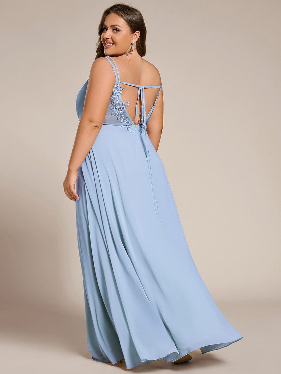 ever RUBY|Multiway Chiffon and Lace Open Back Bridesmaid Dress with Spaghetti Straps