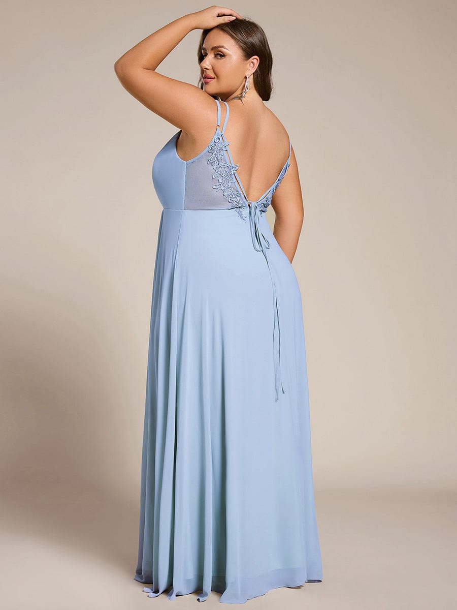 ever RUBY|Multiway Chiffon and Lace Open Back Bridesmaid Dress with Spaghetti Straps