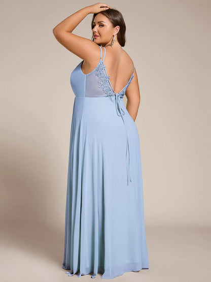 ever RUBY|Multiway Chiffon and Lace Open Back Bridesmaid Dress with Spaghetti Straps