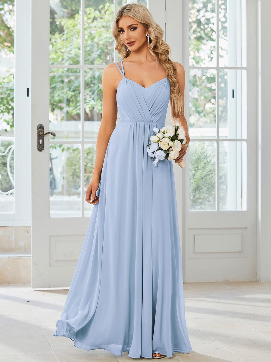 ever RUBY|Multiway Chiffon and Lace Open Back Bridesmaid Dress with Spaghetti Straps