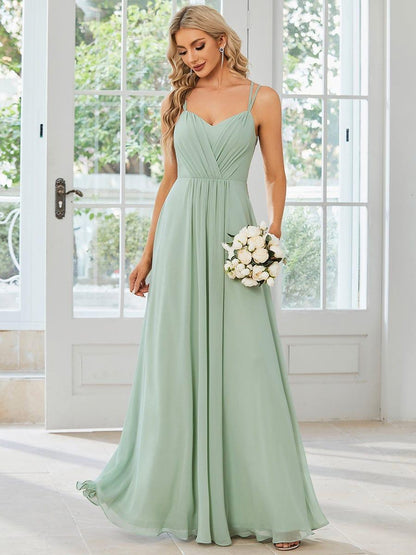 ever RUBY|Multiway Chiffon and Lace Open Back Bridesmaid Dress with Spaghetti Straps