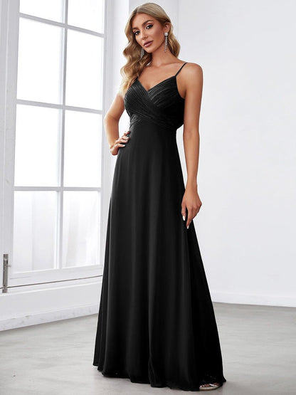 ever NOVA|Sweetheart Draped Back Floor Length Bridesmaid Dress