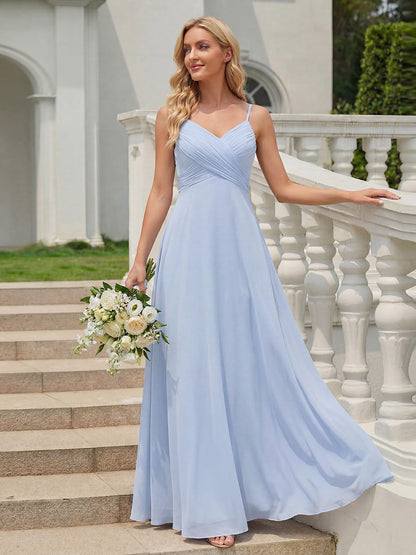 ever NOVA|Sweetheart Draped Back Floor Length Bridesmaid Dress