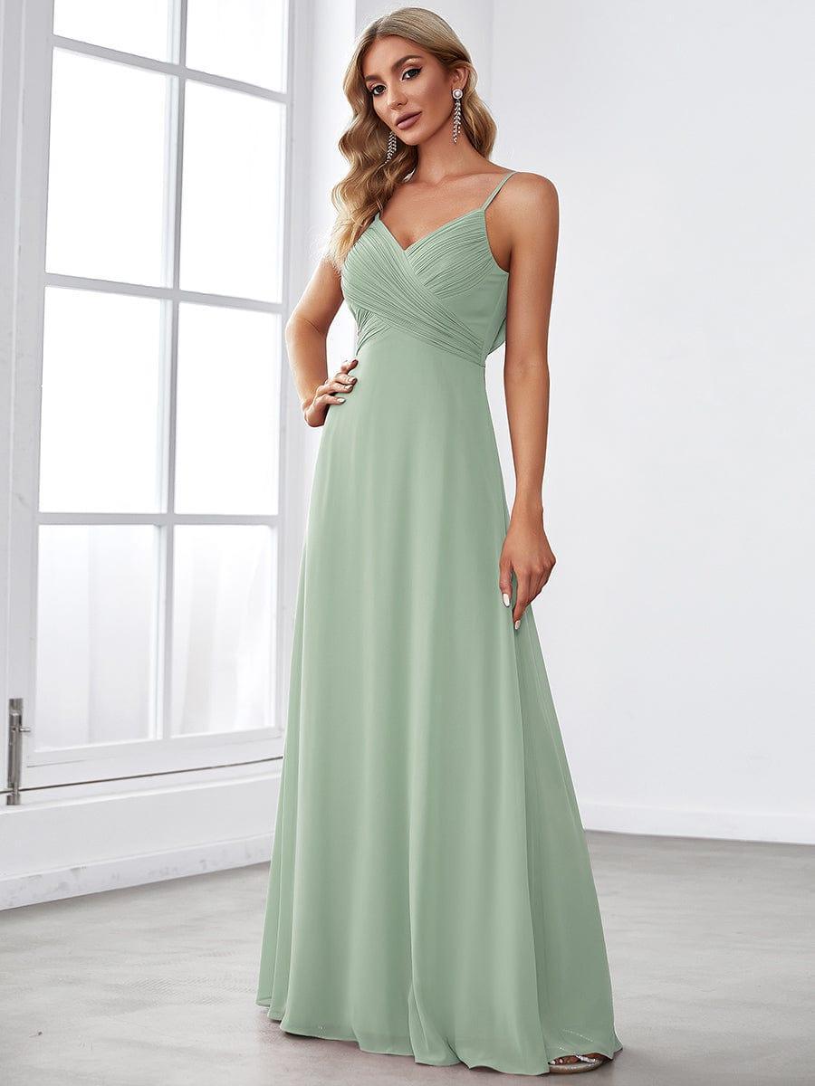 ever NOVA|Sweetheart Draped Back Floor Length Bridesmaid Dress