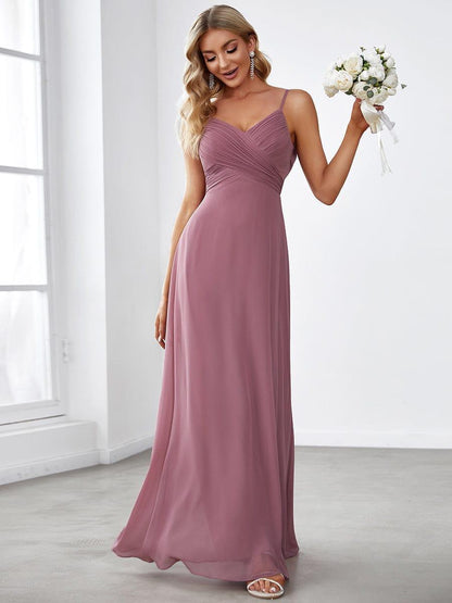 ever NOVA|Sweetheart Draped Back Floor Length Bridesmaid Dress