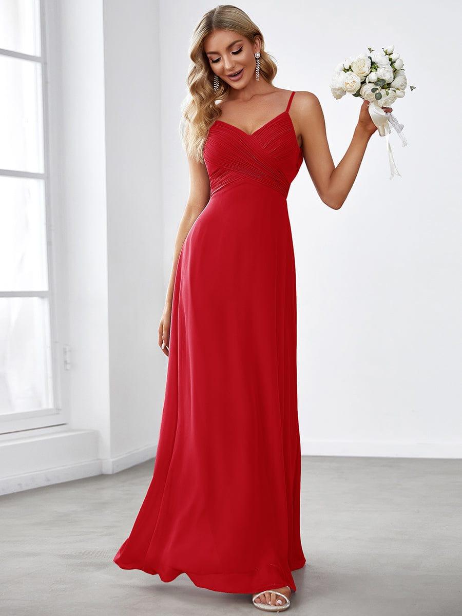 ever NOVA|Sweetheart Draped Back Floor Length Bridesmaid Dress
