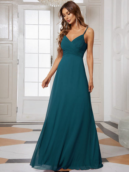 ever NOVA|Sweetheart Draped Back Floor Length Bridesmaid Dress