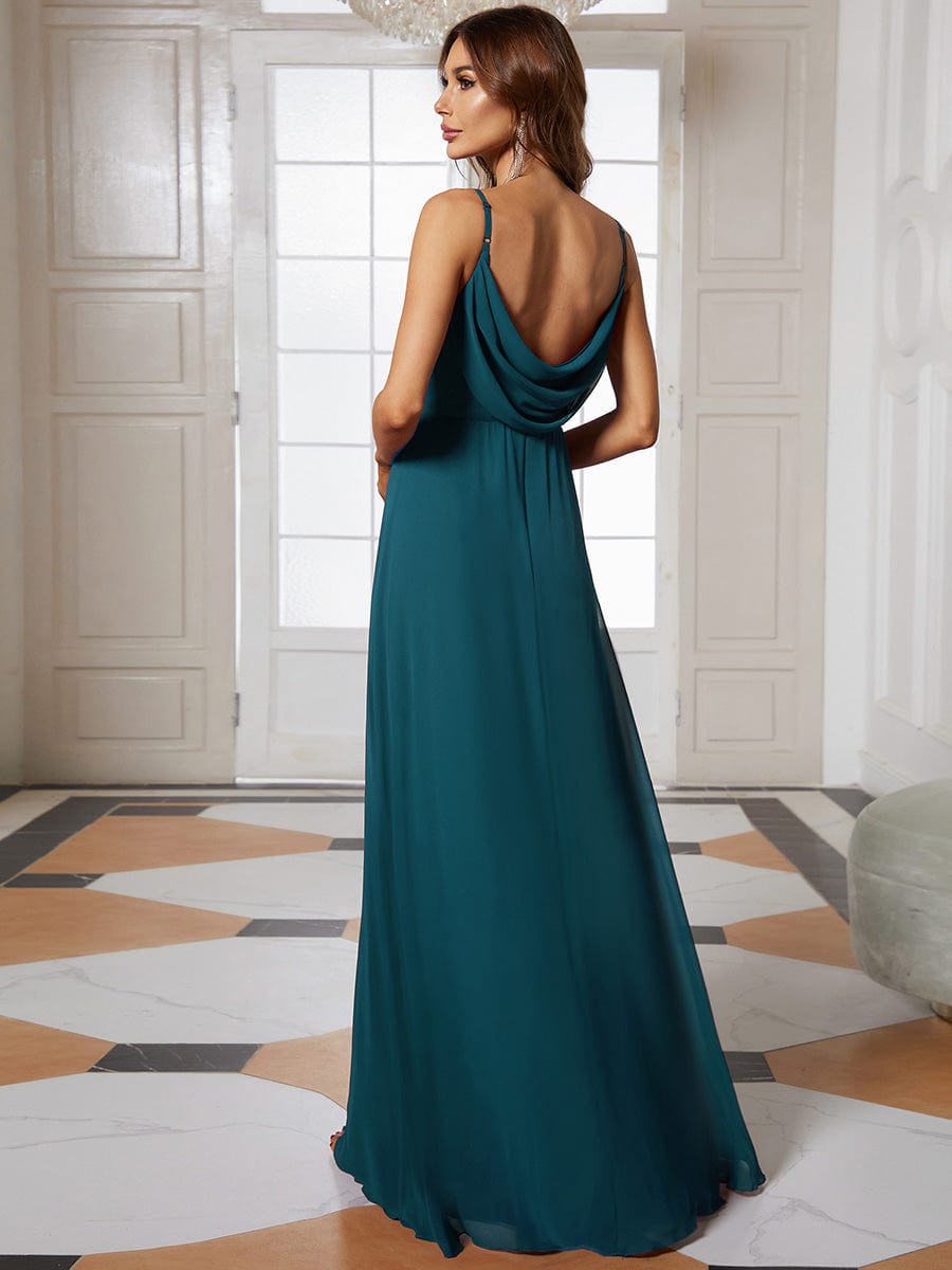 ever NOVA|Sweetheart Draped Back Floor Length Bridesmaid Dress