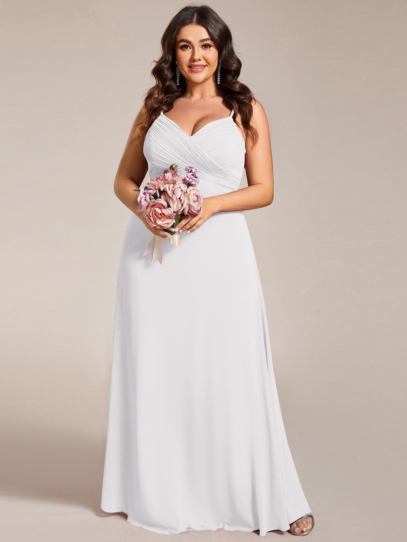 ever NOVA|Sweetheart Draped Back Floor Length Bridesmaid Dress