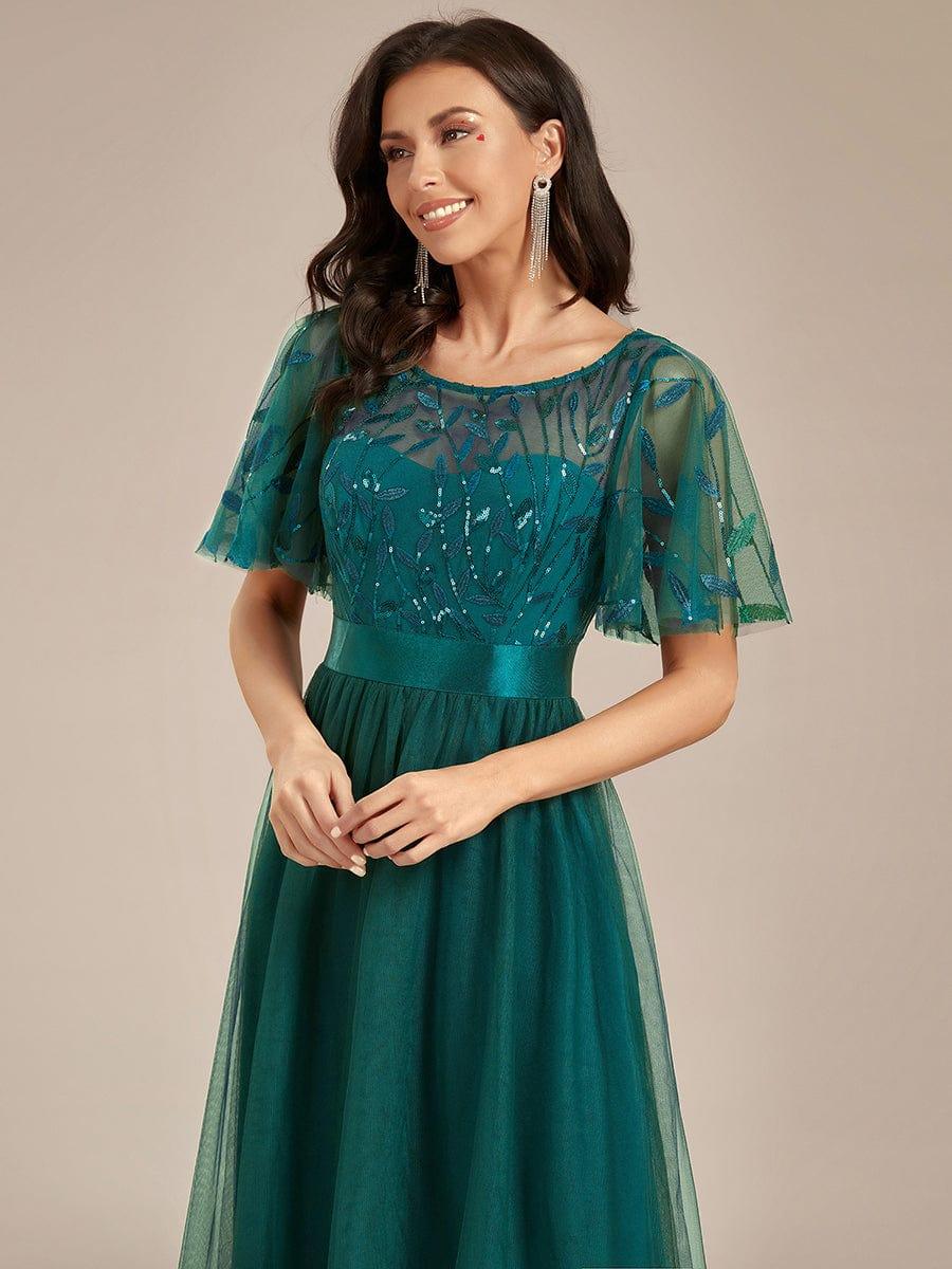 ever SAPHIR|Robes de cérémonie longues à manches courtes et broderies A-Line