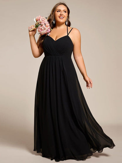 ever RUBY|Multiway Chiffon and Lace Open Back Bridesmaid Dress with Spaghetti Straps