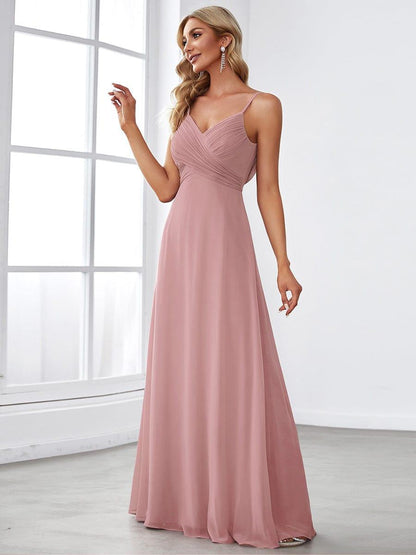 ever NOVA|Sweetheart Draped Back Floor Length Bridesmaid Dress