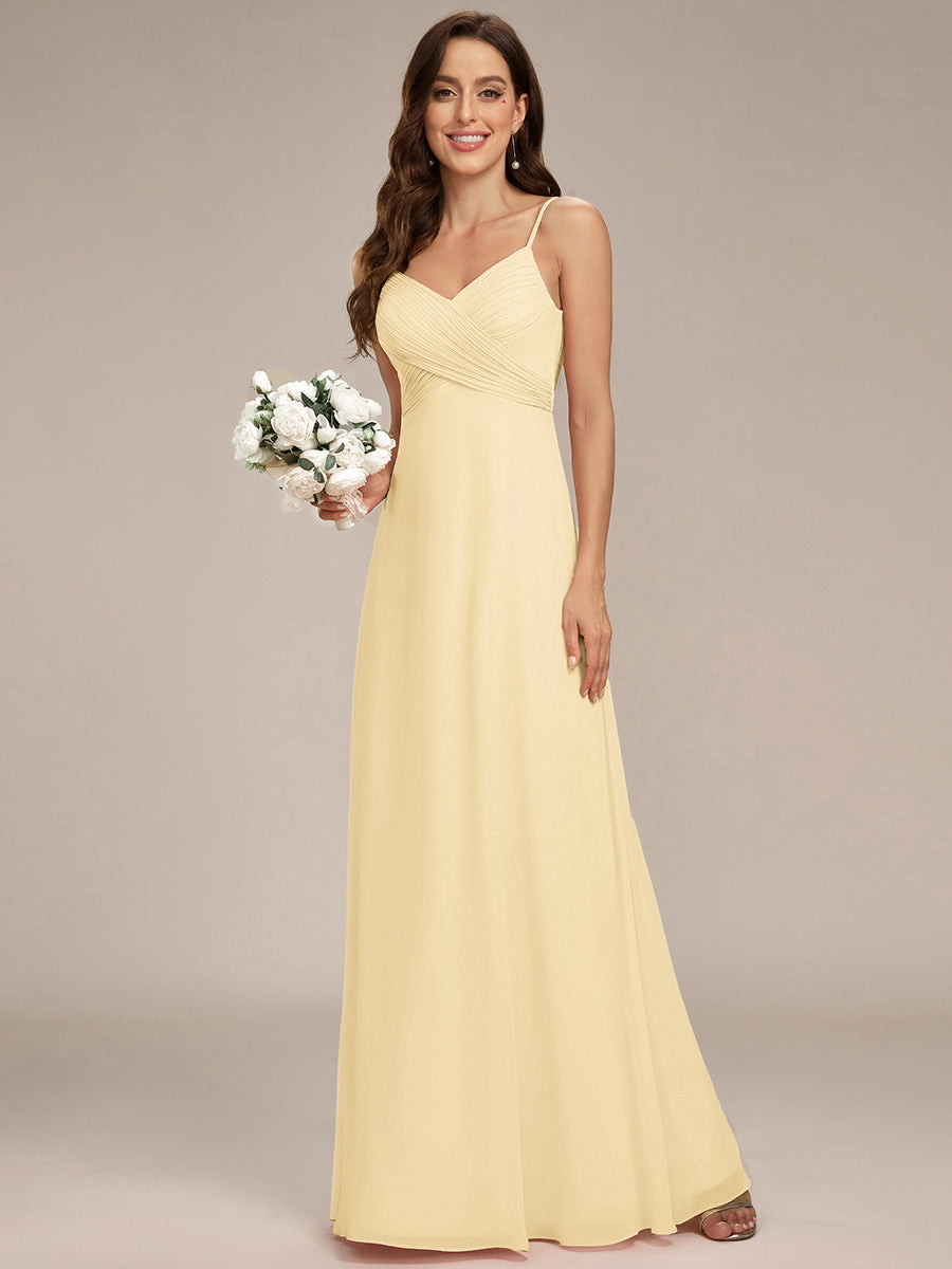 ever NOVA|Sweetheart Draped Back Floor Length Bridesmaid Dress