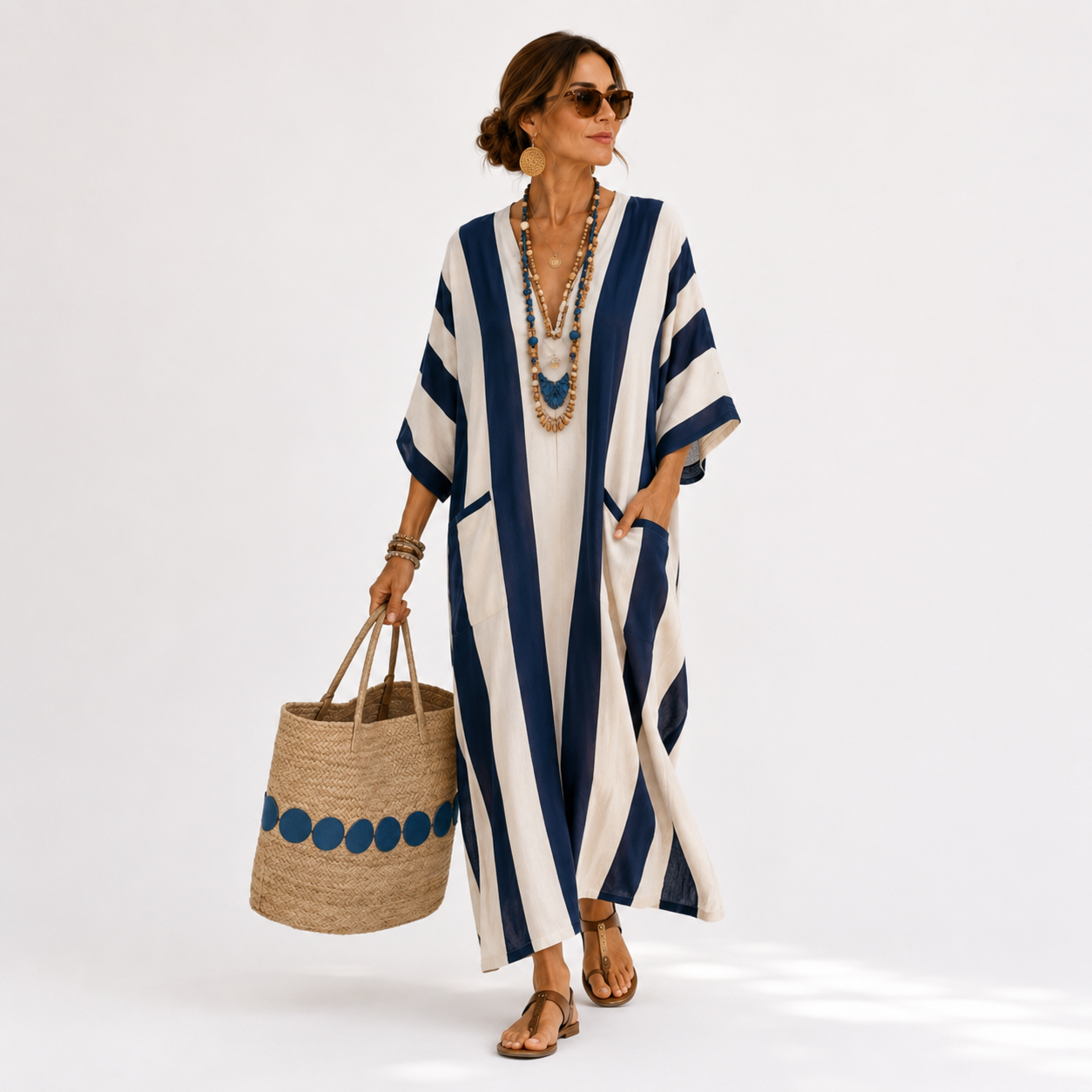 Yasmina | Kaftan Bleu Marine