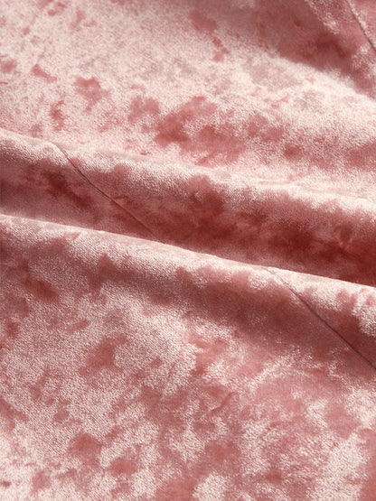 Lapel Contrast Leopard Print Velvet Blazer 