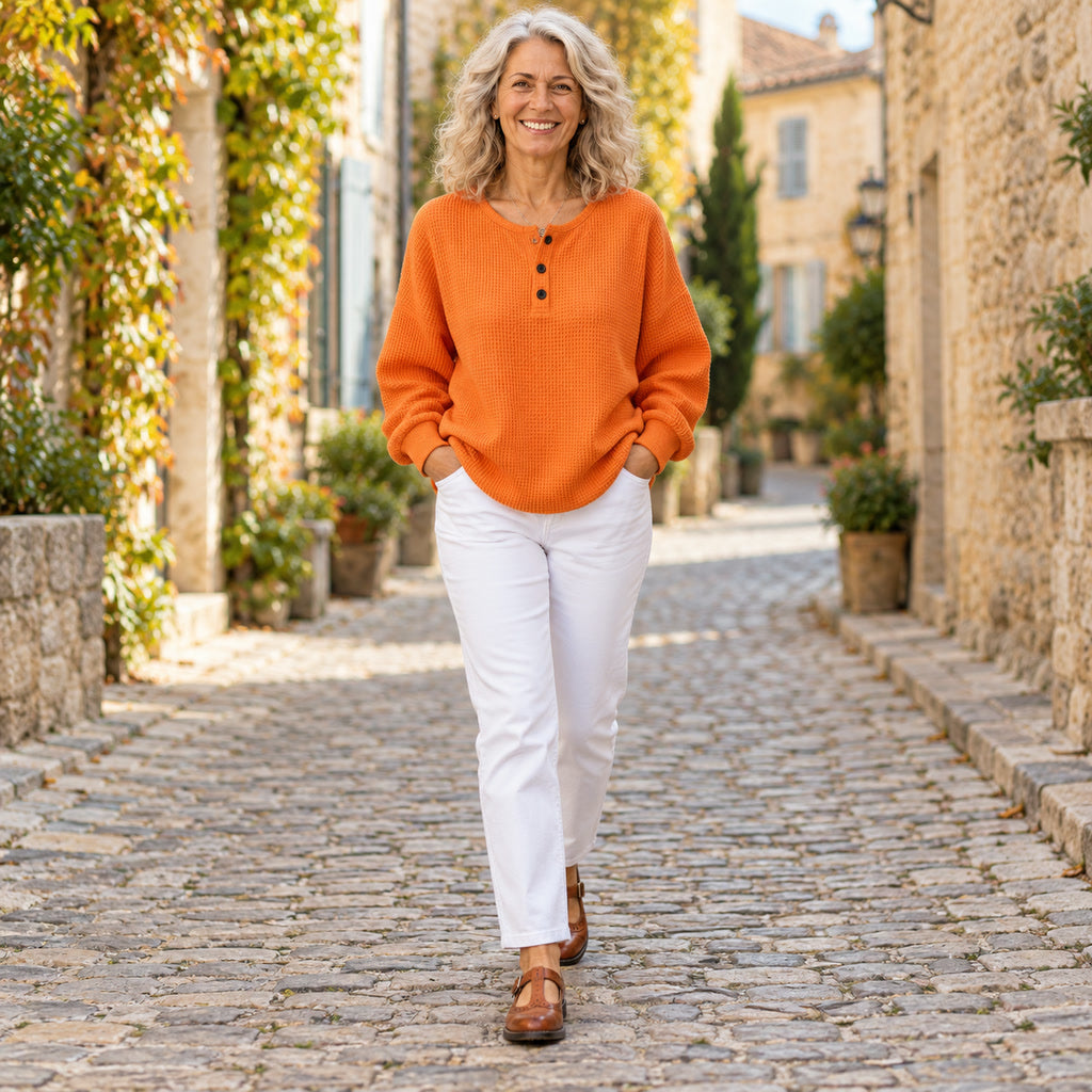 Helle | Pull douillet en tricot gaufré