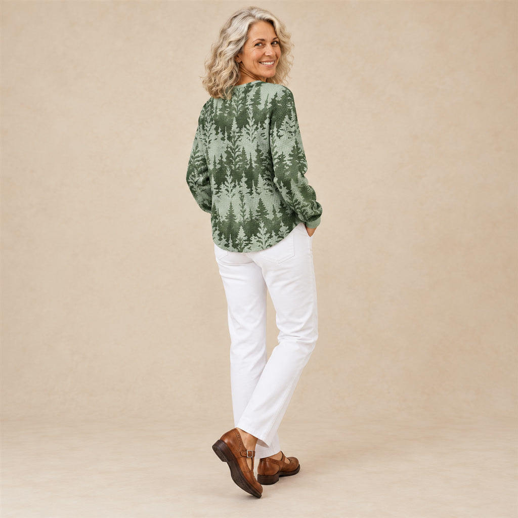 Inga | Sweat-shirt à motif sapin classique