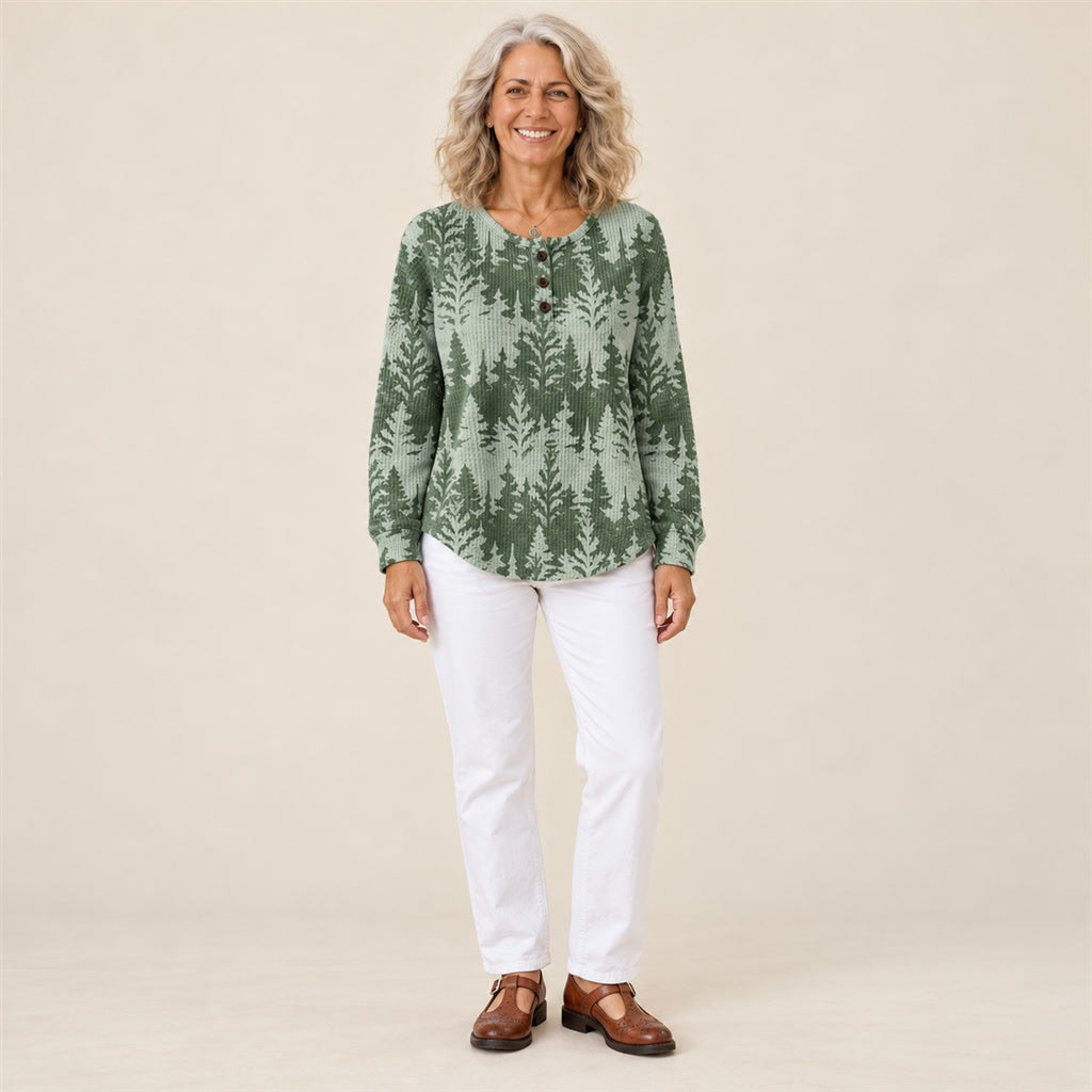 Inga | Sweat-shirt à motif sapin classique