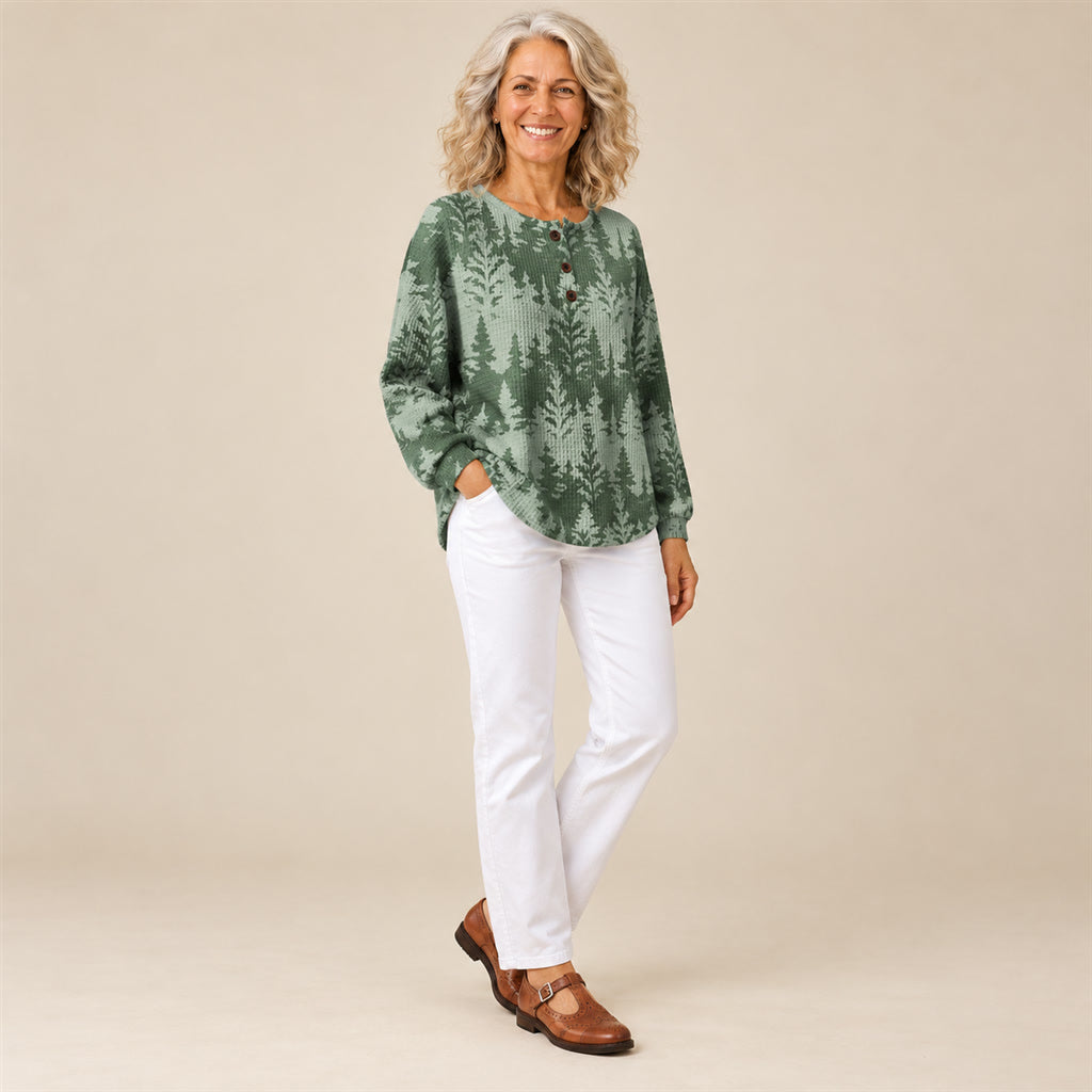 Inga | Sweat-shirt à motif sapin classique