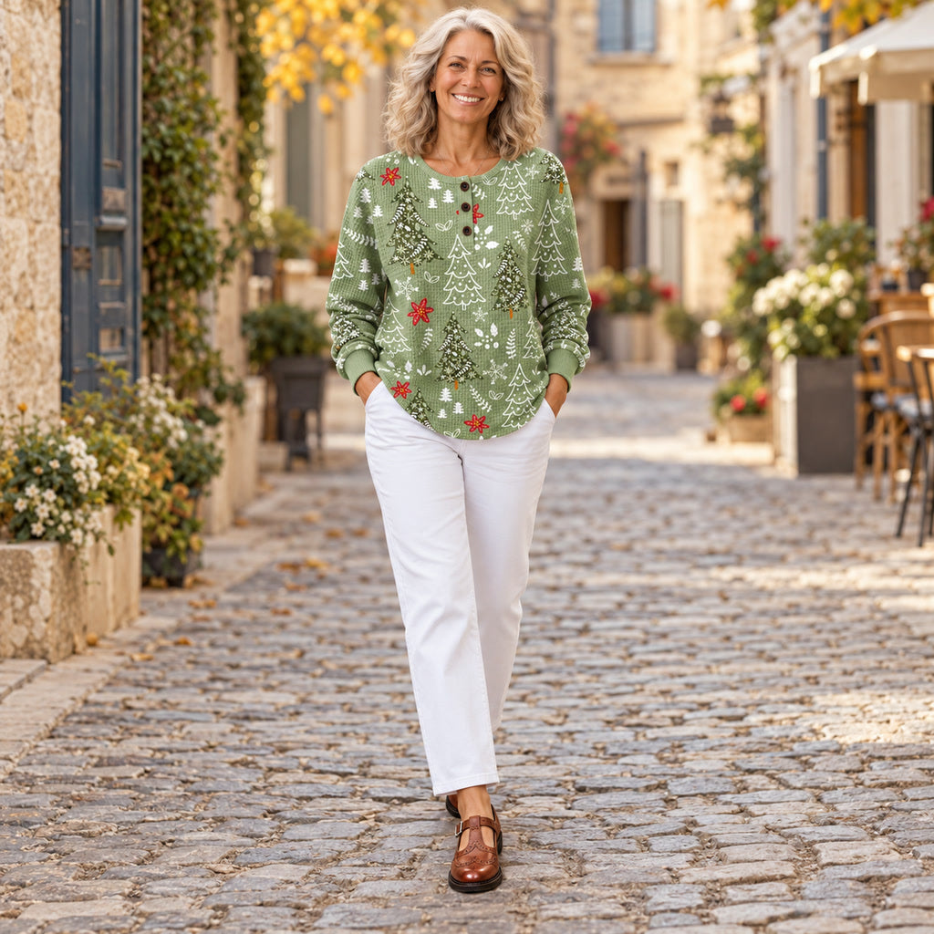 Ingrid | Pull à motif sapin de Noël