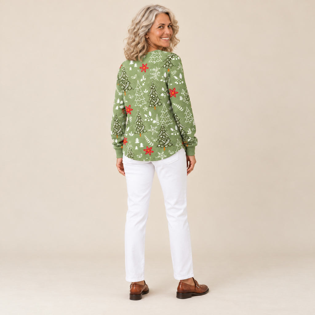 Ingrid | Pull à motif sapin de Noël