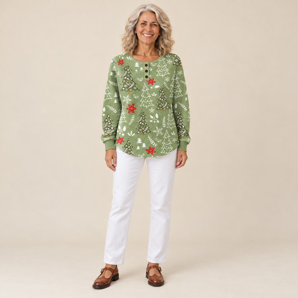 Ingrid | Pull à motif sapin de Noël