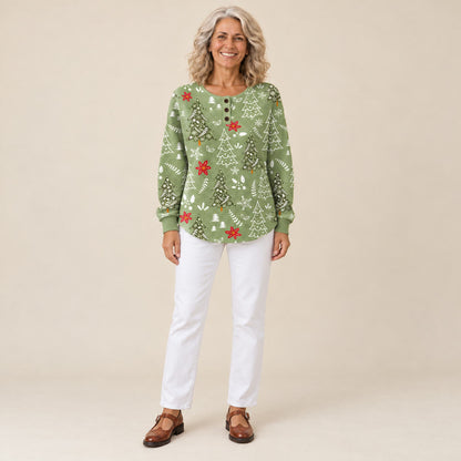 Ingrid | Pull à motif sapin de Noël