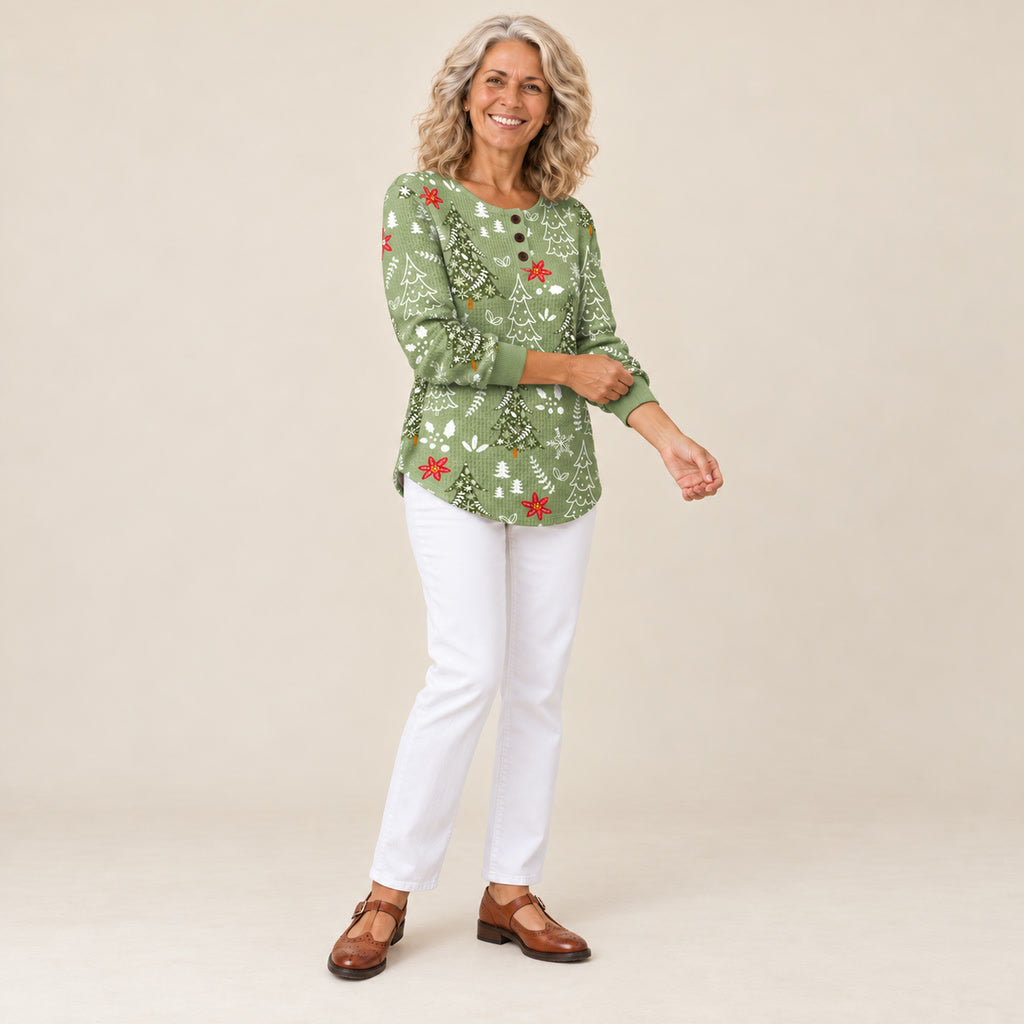 Ingrid | Pull à motif sapin de Noël