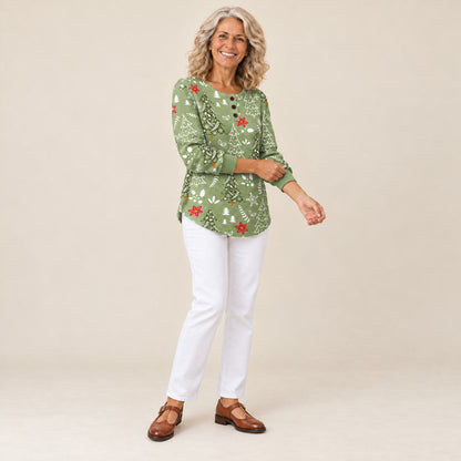 Ingrid | Pull à motif sapin de Noël
