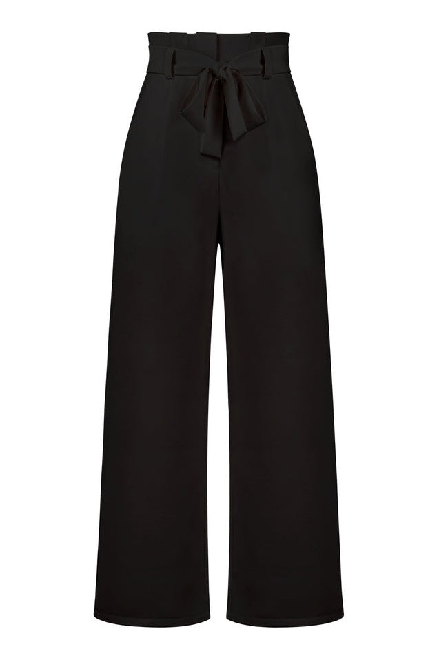 Pantalon Évasé à Ceinture Coordonné