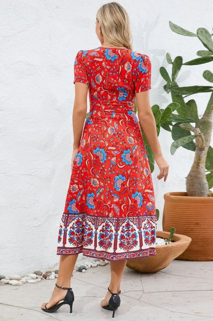 Robe Maxi Boho Imprimée Floral Kamoni