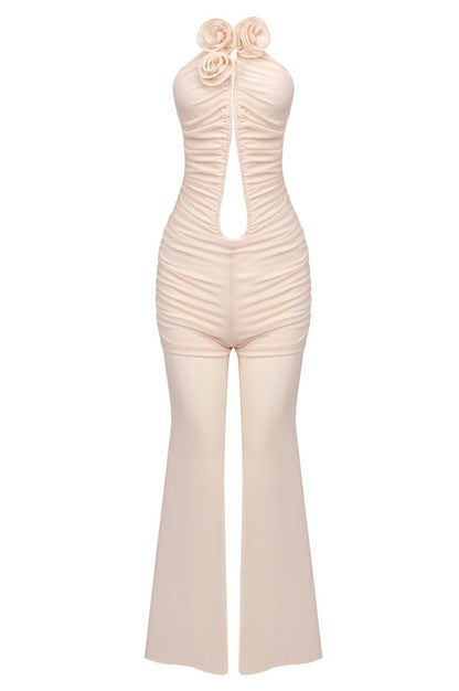 Jumpsuit Plissé à Fleurs 3D Vissarion